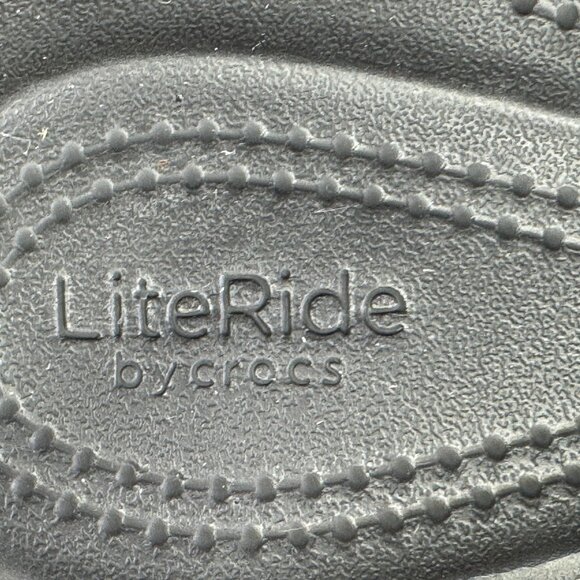 Crocs Brooklyn Low Wedge Sandals Womens 11 Black Tan LiteRide Platform Shoes - Picture 12 of 12